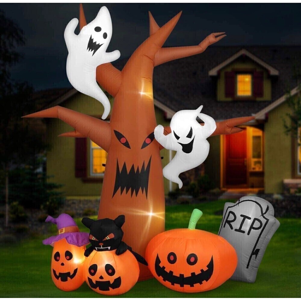 NEW 8 Ft Halloween Inflatables Dead Tree Decorations - Picture 1 of 7